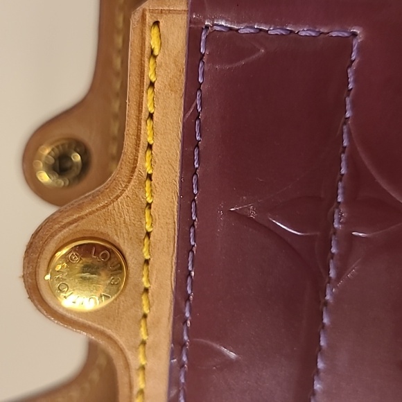 LOUIS VUITTON VINTAGE 1999! ULTRA RARE COLOR PURPLE MONOGRAM VERNIS STANTON TOTE - Picture 12 of 17